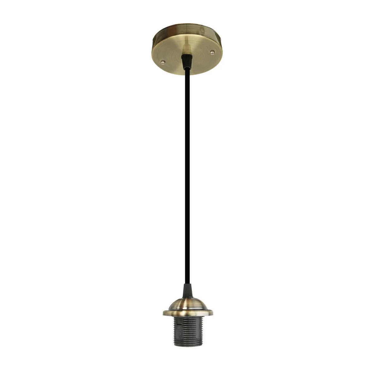 Adjustable pendant light with metal shade and 95cm cord, vintage industrial style, E27 bulb holder, indoor ceiling fitting