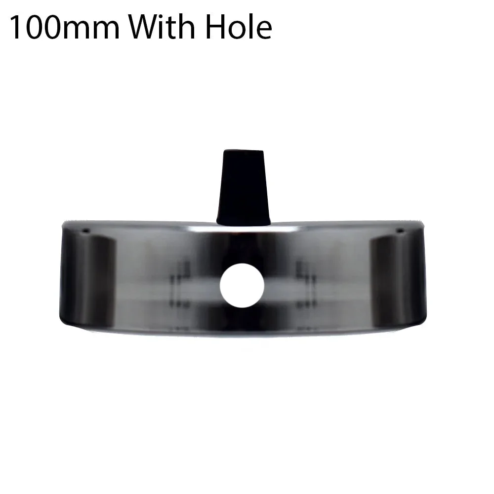 Small black round small ceiling rose 100mm with cord grip for decorative ceiling light fitting suspension