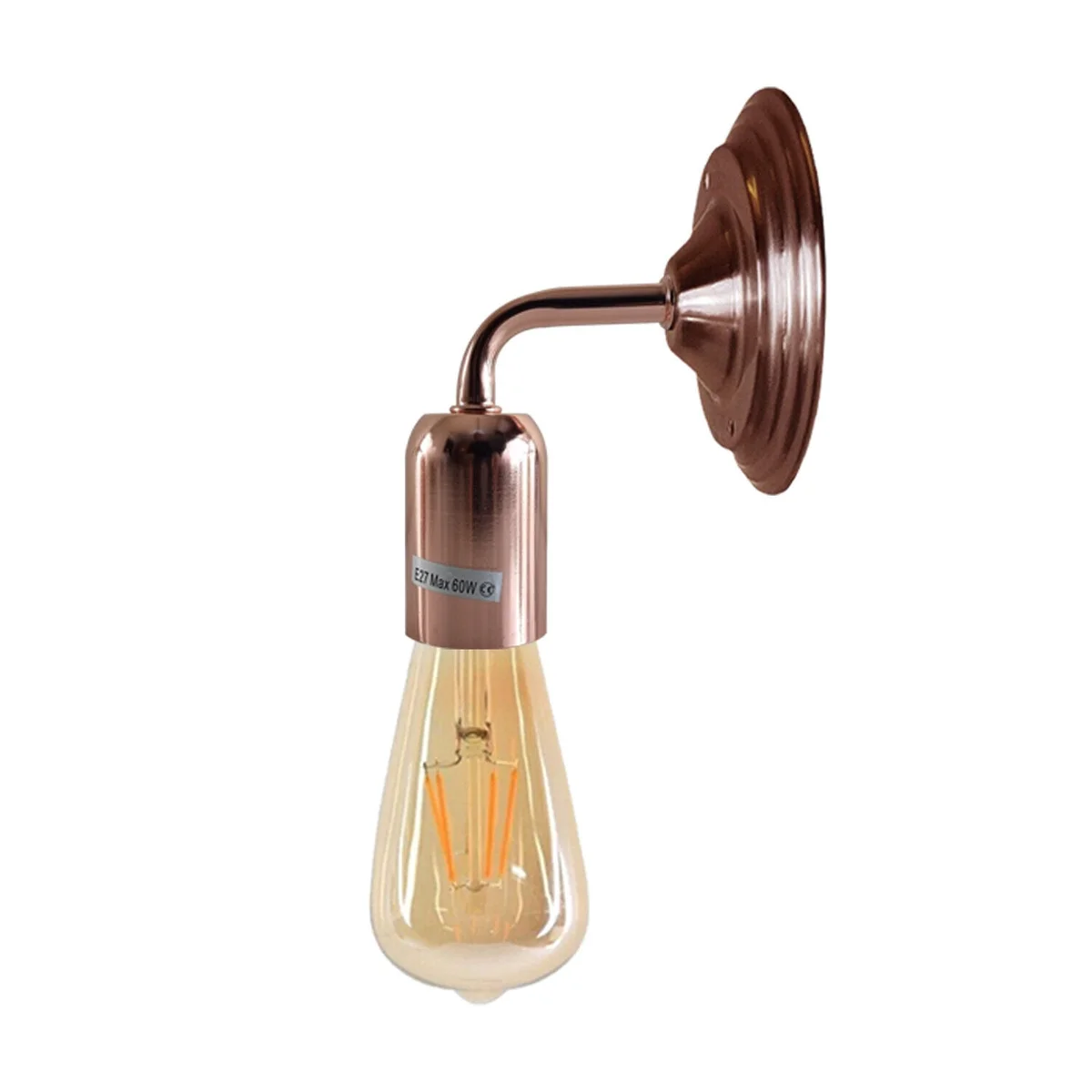 Modern vintage dimmable wall lamps in metal with French gold finish, ideal for cozy indoor lighting and decor