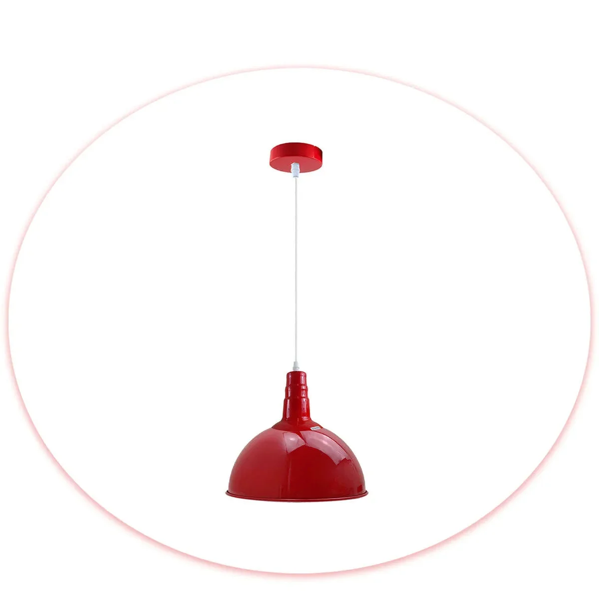 Blue dome-shaped E27 pendant light with adjustable hood and 95cm cable, designed for modern kitchens and cafes