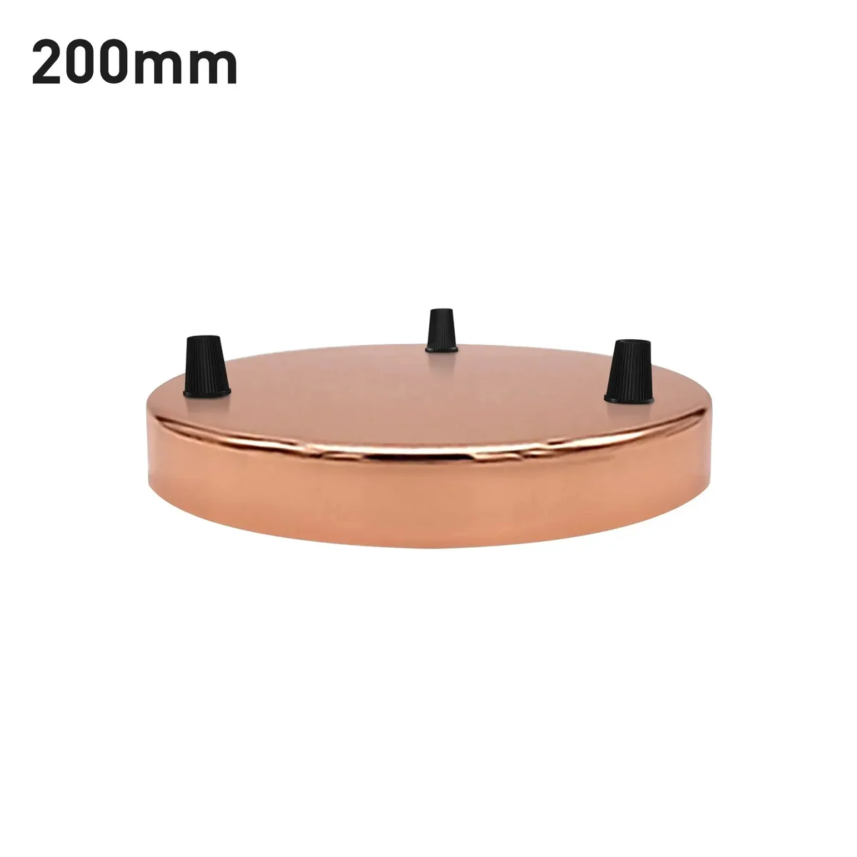 Vintage brass ceiling rose with three holes and included hardware for pendant light or chandelier installation, 8-inch diameter.