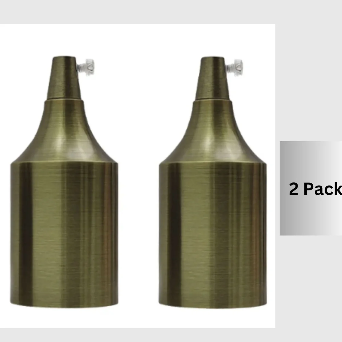 Metal CE certified bulb socket with E27 fitting, suitable for vintage lamps and indoor lighting fixtures, shown from side angle