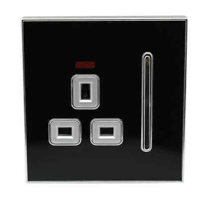 White screwless 1 gang wall socket with double switches and USB wall socket charger, 86x86mm fireproof PC material