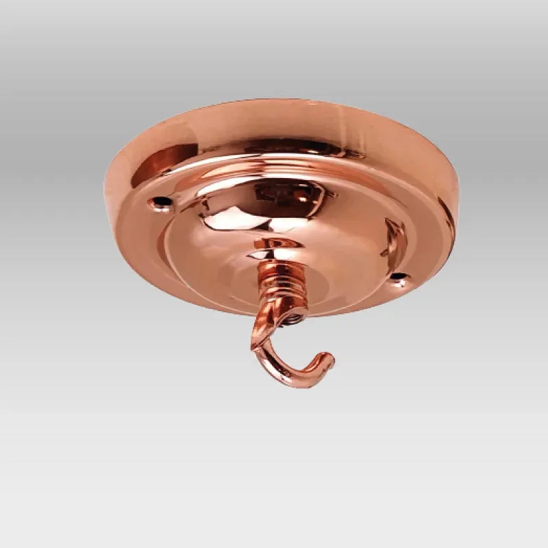 Metal vintage style ceiling rose with hook plate for light fitting chandelier, 105x35mm ceiling rose with 20x32mm hook