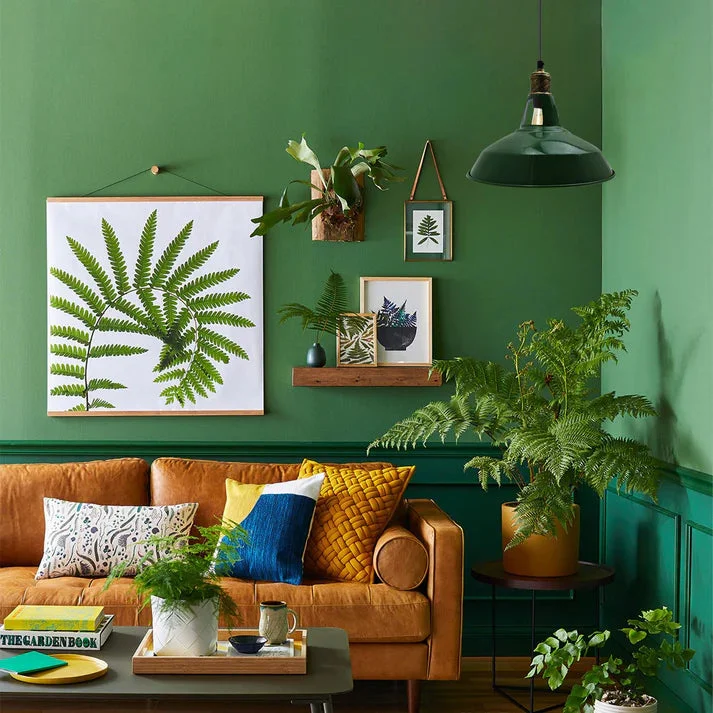 Green modern barn shade cord pendant light with metal shade and 95cm PVC cable hanging from ceiling canopy
