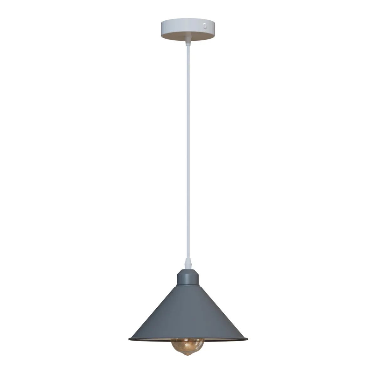 Vintage style hanging table lights with metal shade, E27 base, 95cm cable, suitable for modern home décor.