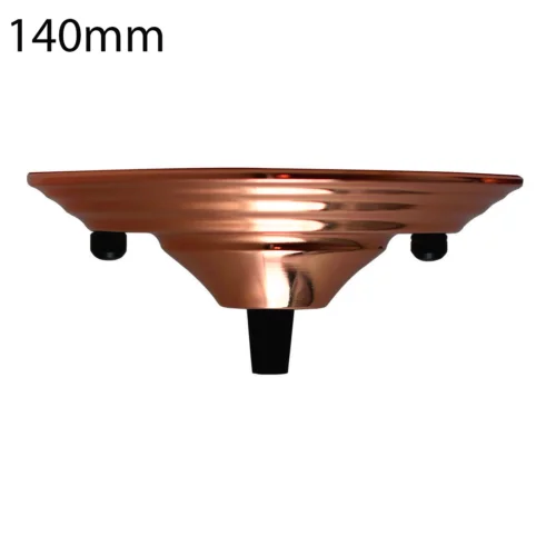 Two metal E27 bulb holders with cord grip plates for indoor ceiling lighting, suitable for vintage or custom fixtures