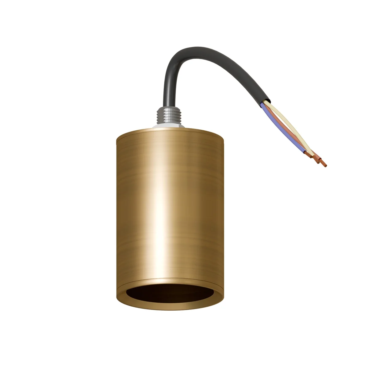 Retro style metal industrial light socket with GU10 base, smooth matte finish, suitable for vintage interiors