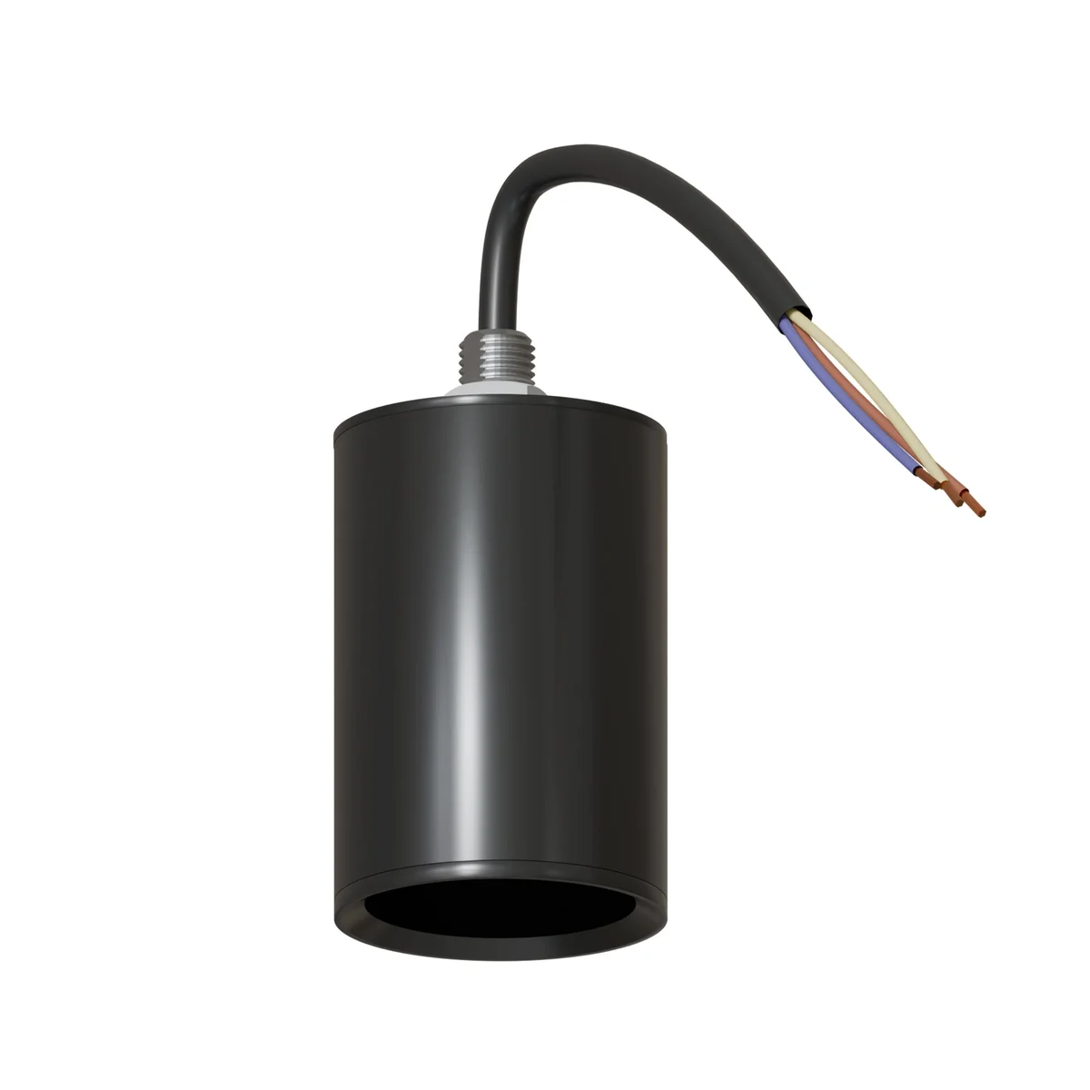 Matte metal GU10 base socket holder with industrial vintage design, suitable for 110-240V bulbs up to 60W