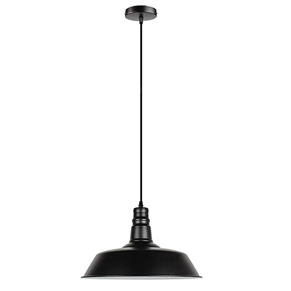 Retro metal industrial adjustable hanging light with semi-curved shade and 95cm adjustable cord for indoor use
