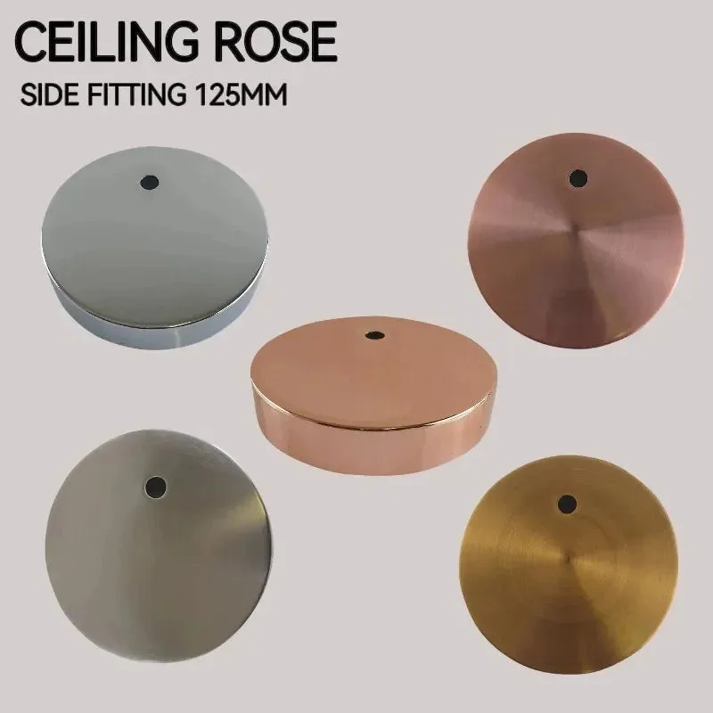Round vintage light canopy kit in rust-resistant metal with simple clear design for wall sconce or pendant light installation