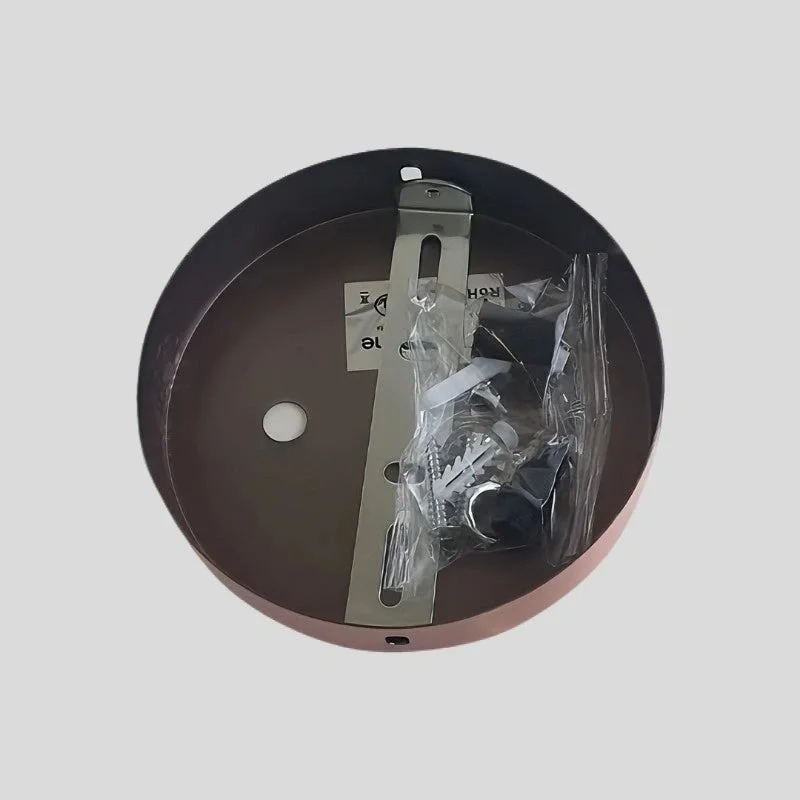Round 125mm vintage metal hardwired ceiling rose with smooth finish and mounting hardware for wall sconce installation
