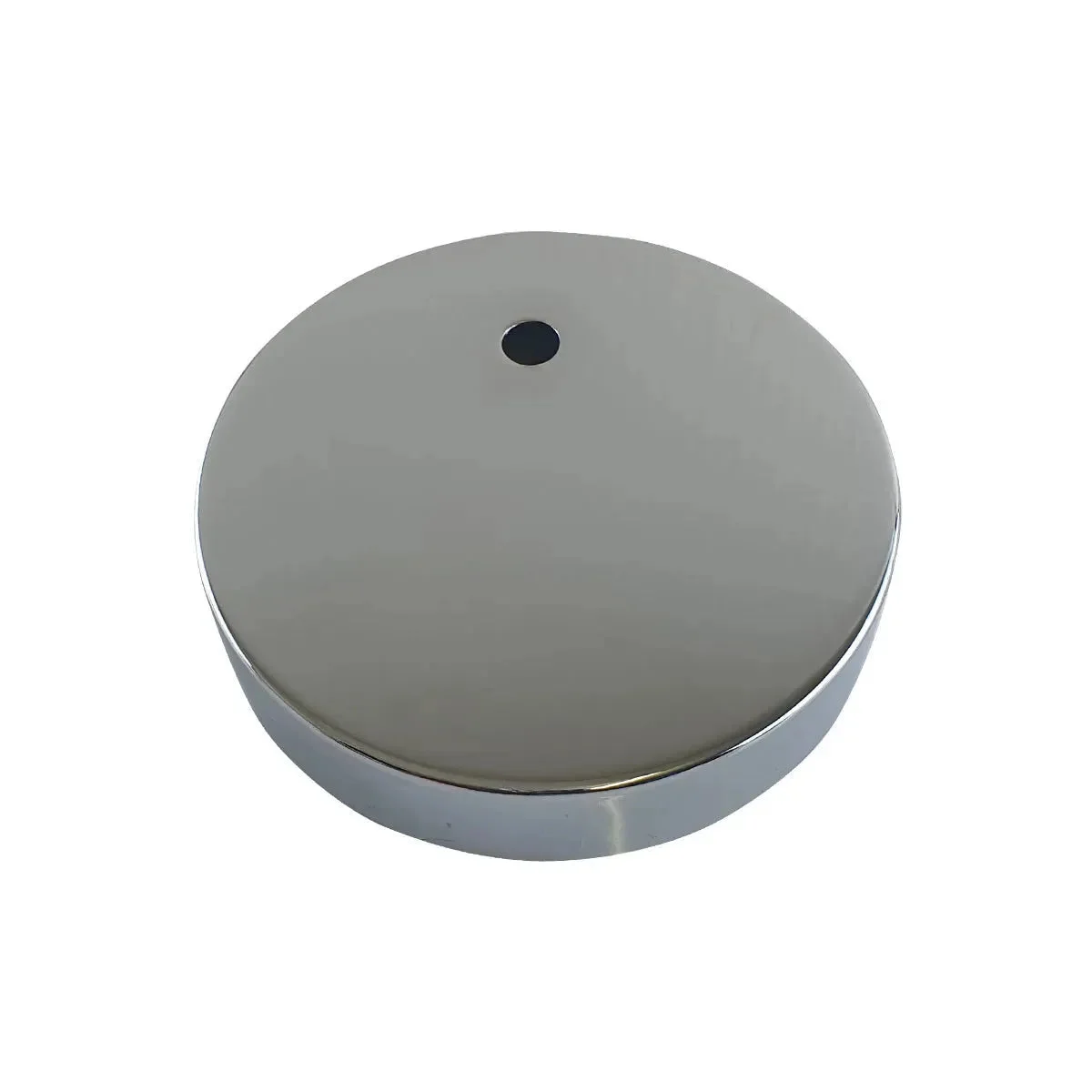 Round vintage metal wall sconce canopy with rust-resistant finish and mounting hardware on white background