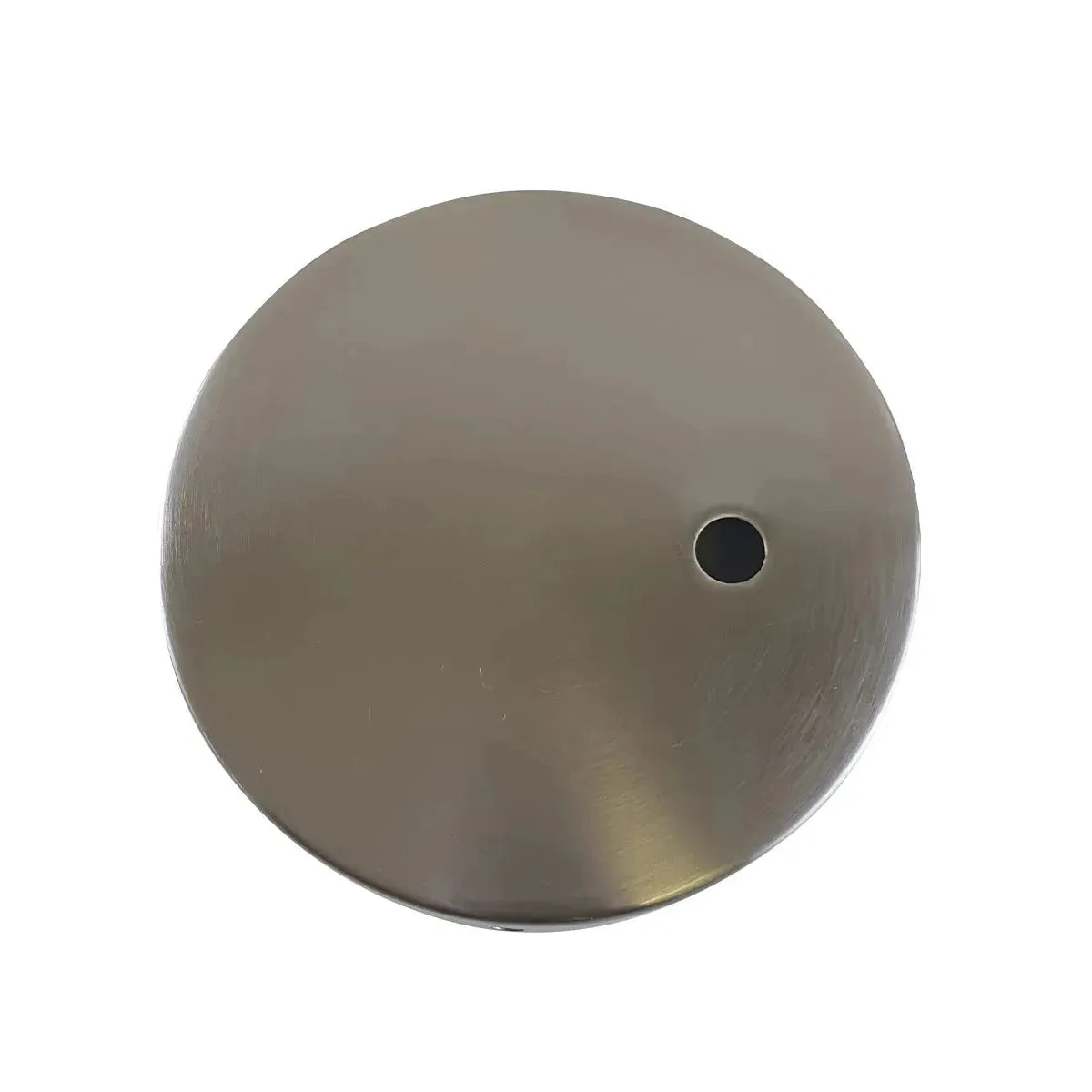 Round vintage light canopy kit in rust-resistant metal with mounting hardware on a white background, 125mm diameter