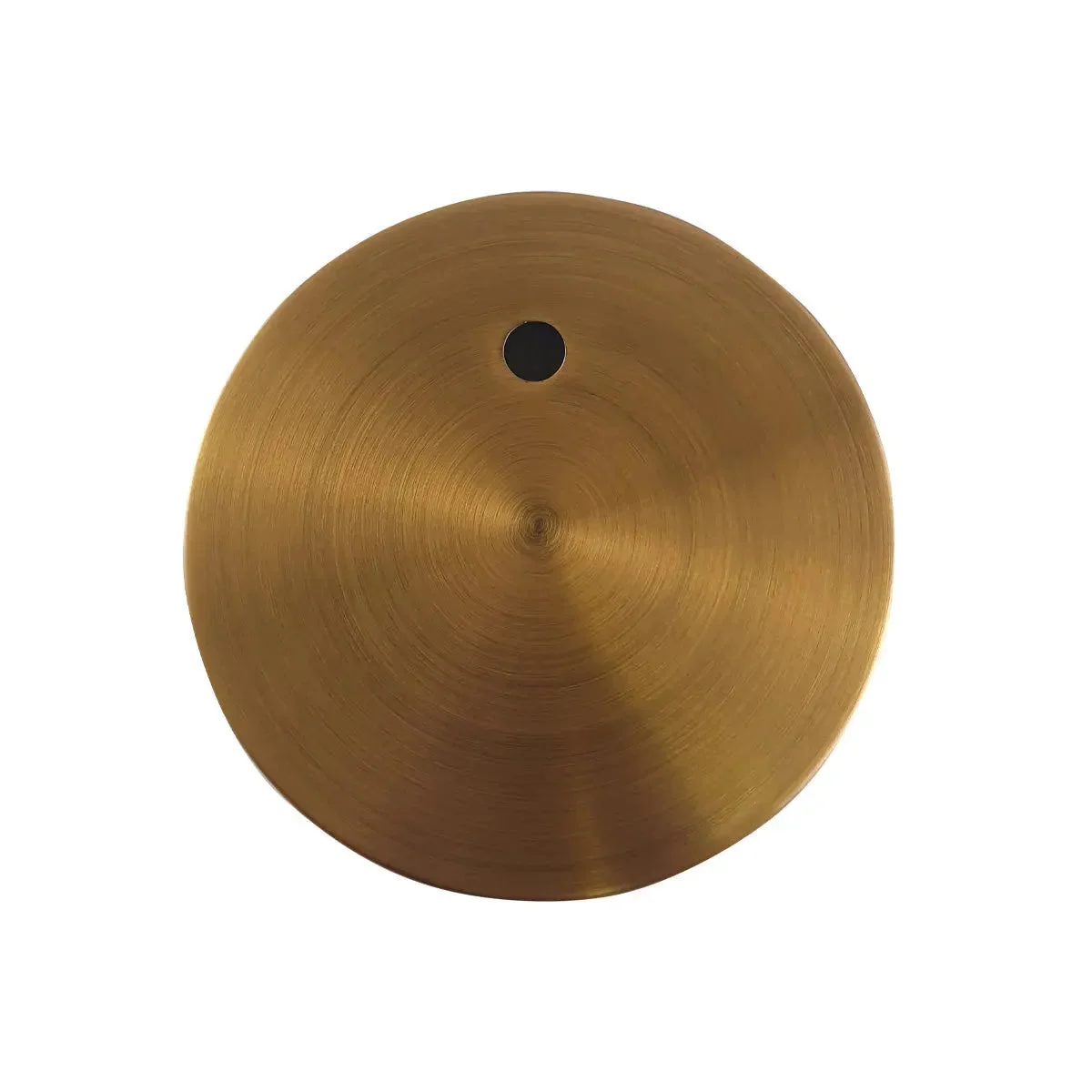 Round vintage light canopy kit in rust-resistant metal with mounting hardware on a white background