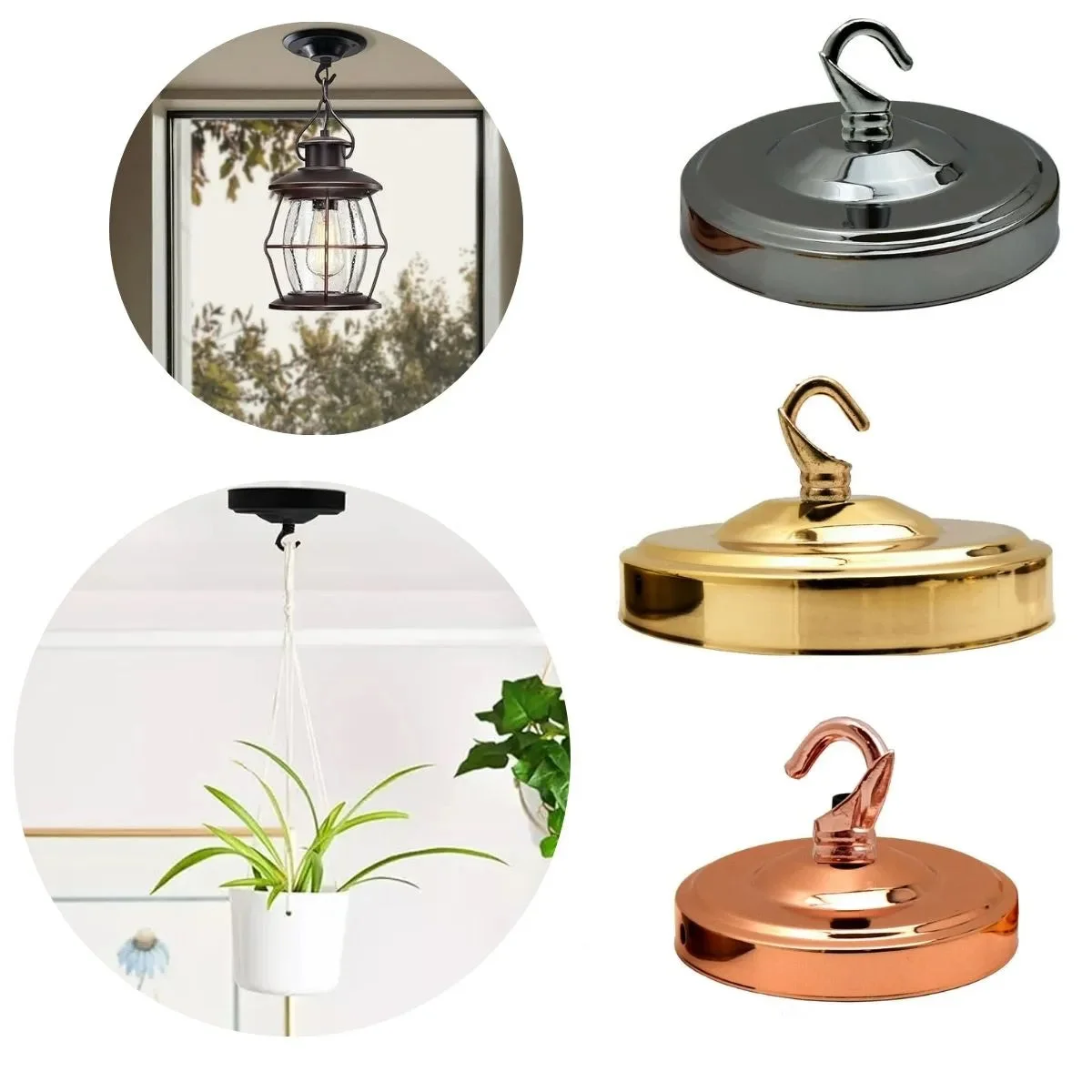 Vintage ceiling rose metal light fitting 108mm diameter with hook and pre-drilled holes for easy installation