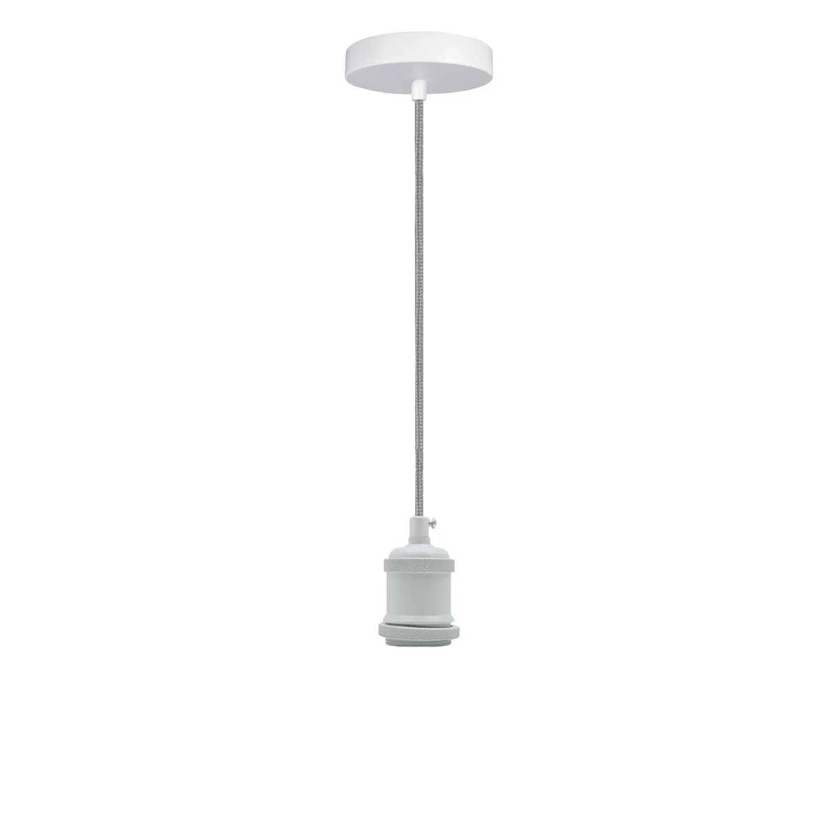 Vintage style metal pendant lamp with 2m suspension cable and E27 holder ceiling rose for indoor use