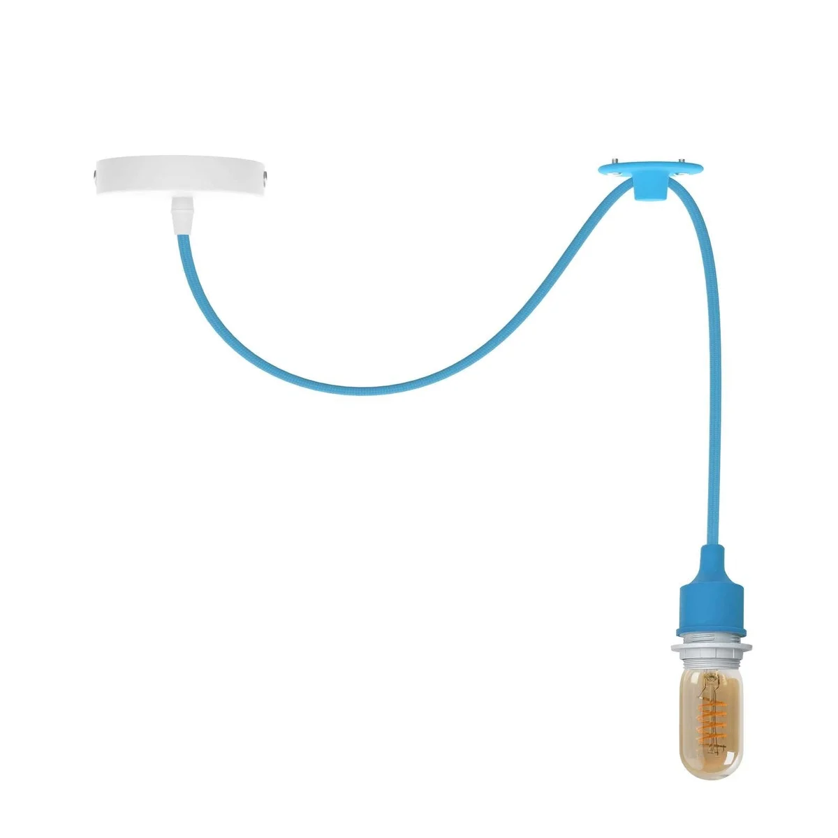 Retro style pendant light with adjustable spider arms, metal frame, and multiple E27 bulb holders hanging from ceiling