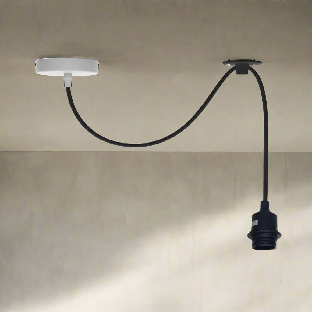 Vintage industrial ceiling light with adjustable metal spider arms and multiple E27 bulb holders in rustic finish