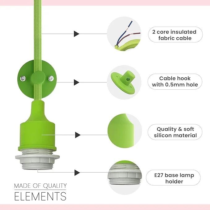 Vintage industrial E27 multi-bulb ceiling lamp with adjustable spider-style metal arms and 2-meter fabric cable hanging from ceiling rose