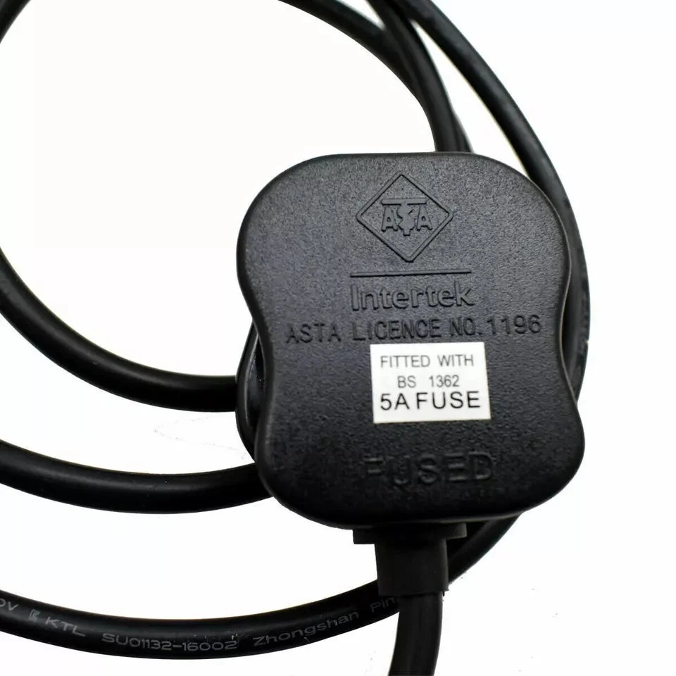 Satin nickel plug-in wall light kit with dimmer, UK plug, flex wire, and on/off switch mounted on white wall