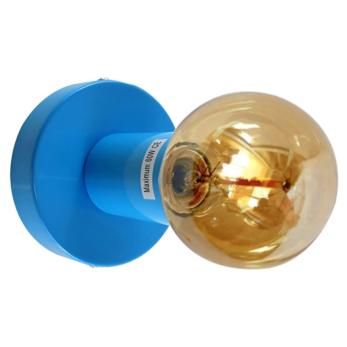 Two vintage metal hardwired ceiling light holders with fittings displayed on a white background