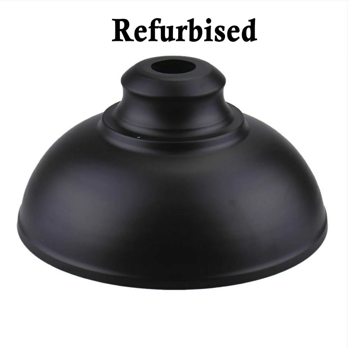 Industrial metal easy fit lampshade with a curvy retro design, 29cm wide, suitable for indoor ceiling pendant lighting