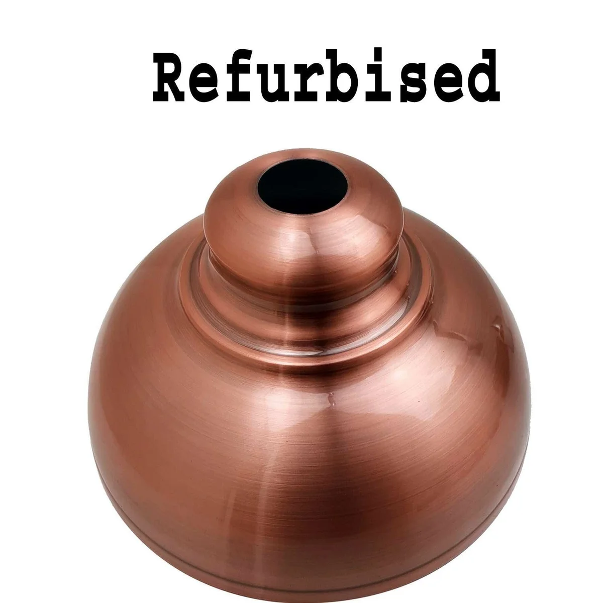 Industrial metal ceiling pendant lampshade with curvy retro design, easy fit, 29cm wide, refurbished with minor defects