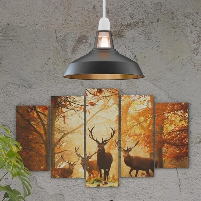 Black gold vintage industrial top shade easy fit pendant shade with E27 fitting and downward light direction