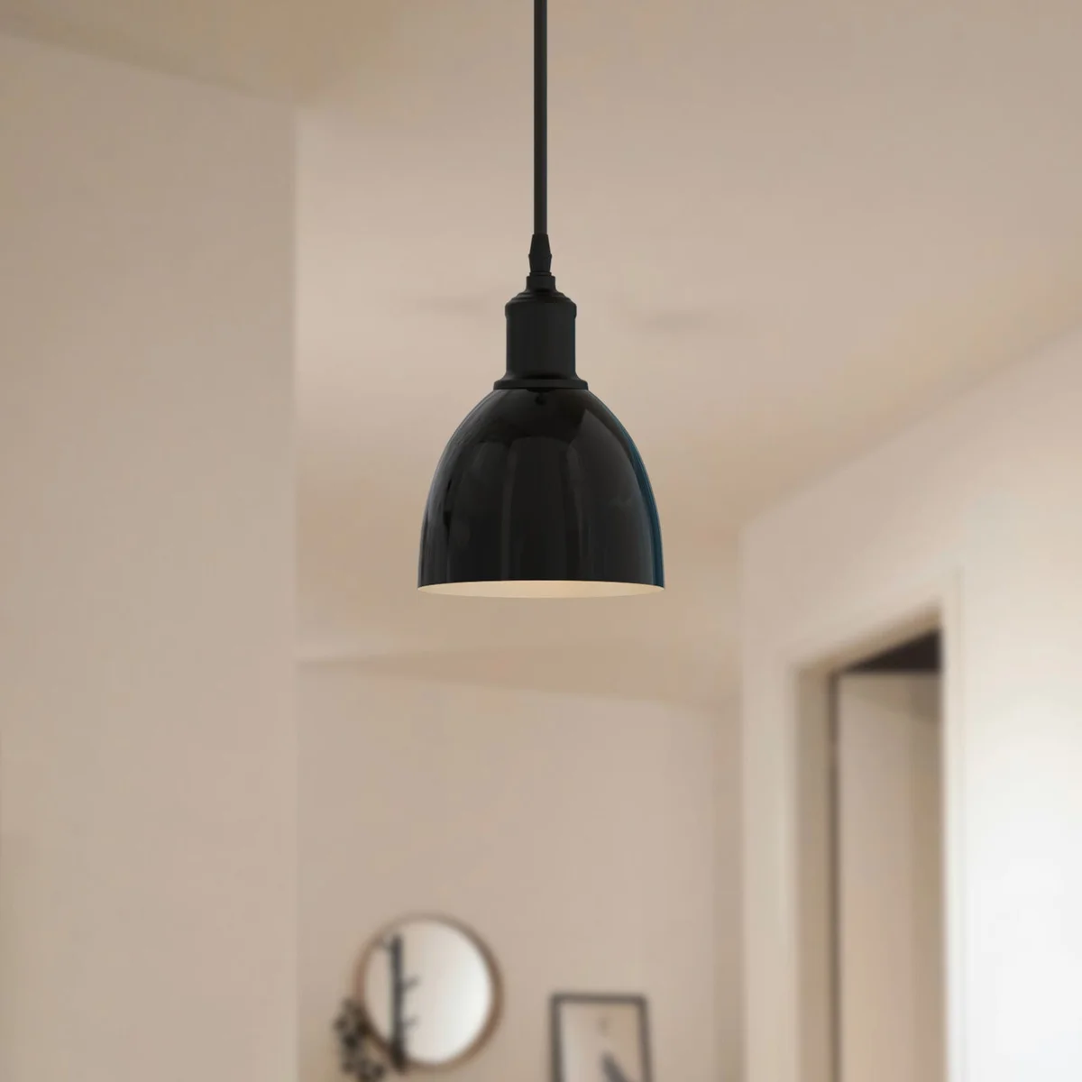 Vintage easy fit metal lampshade in mug shape, 15cm wide, 11.5cm high, industrial style for pendant lighting