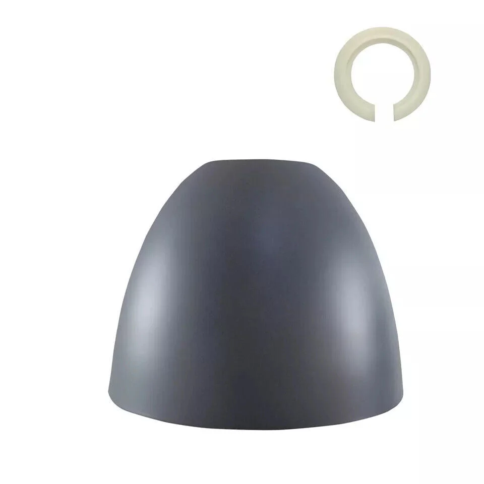 Vintage easy fit metal lampshade in mug shape with corrosion-resistant painted finish, shown from side angle