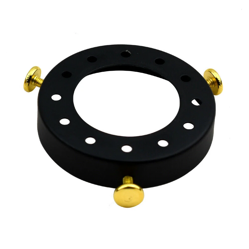 Black iron ceiling pendant holder with a round shade ring, 7cm diameter, designed for lampshade fitting.