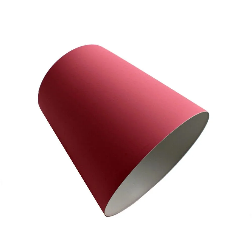 Rustic red metal modern pendant ceiling light with E27 bulb holder hanging from ceiling indoors