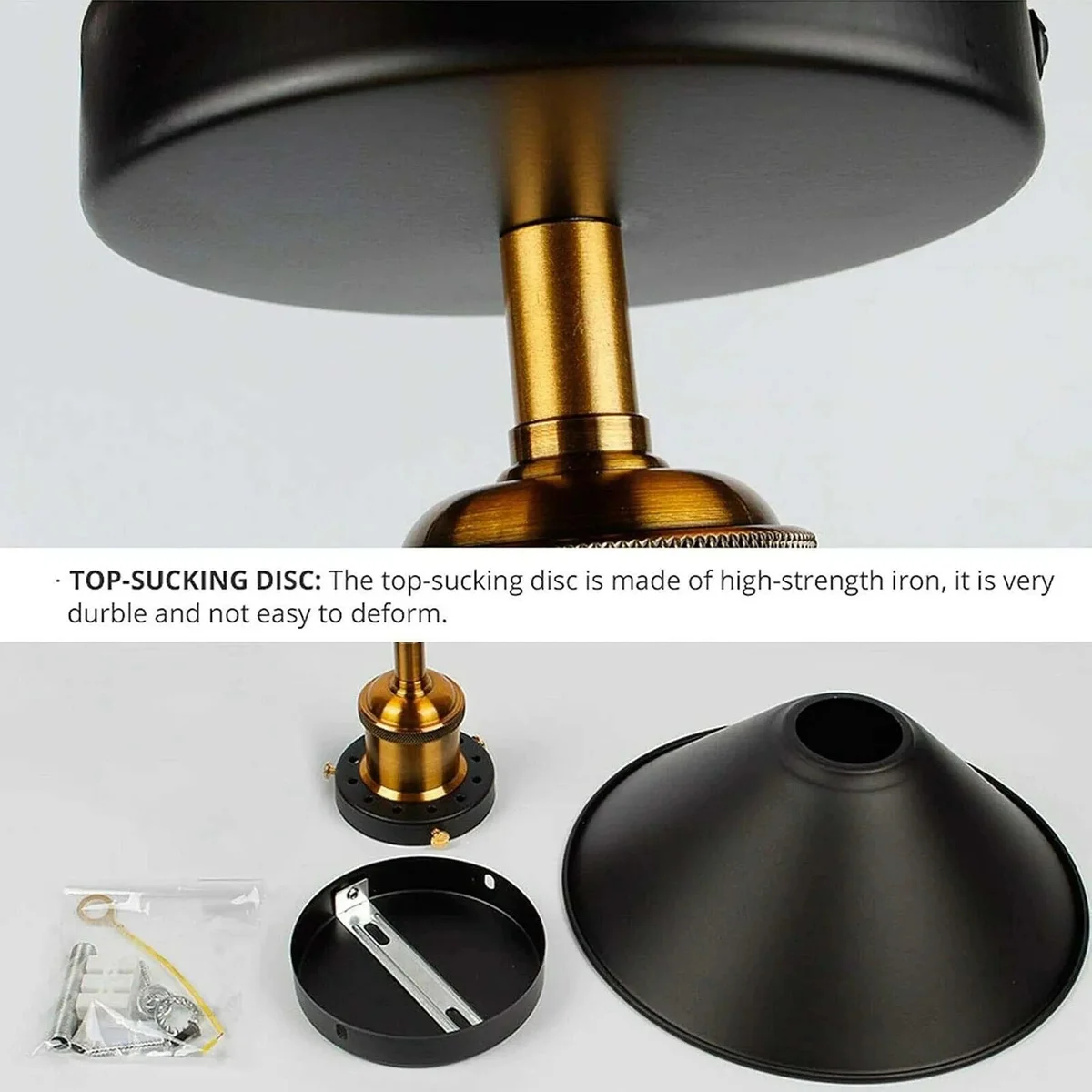 Rustic black metal E27 wall light fitting with exposed bulb holder and industrial design for loft or café lighting