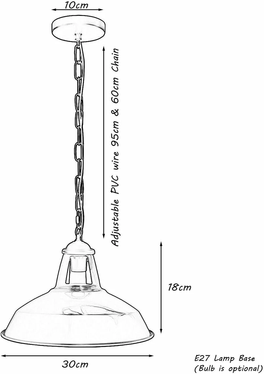 Green modern slotted metal pendant light with adjustable wire and chain, compatible with E27 bulb pendant fittings