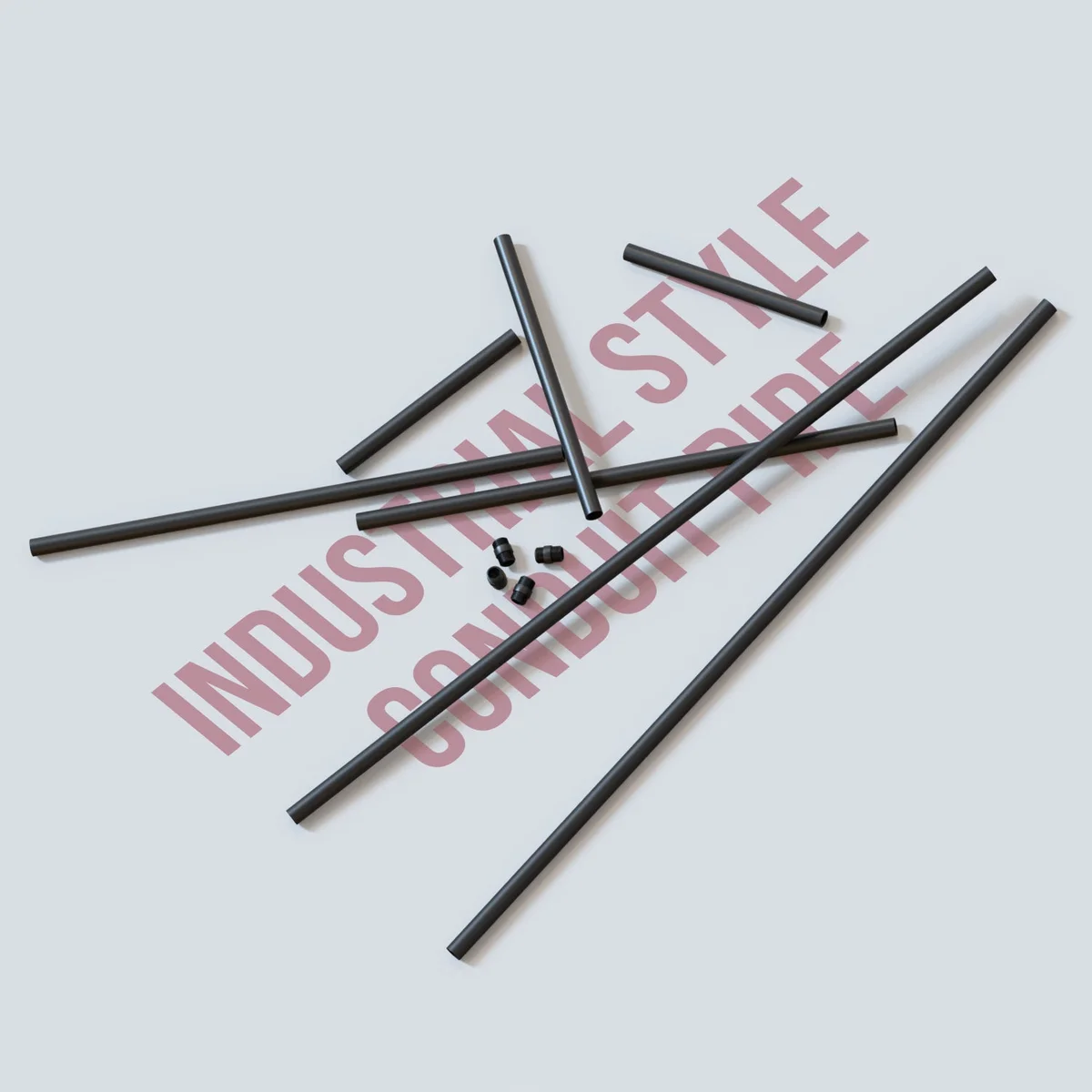 16mm diameter black round seamless conduit pipe with female threads for secure pipe connections and custom fittings