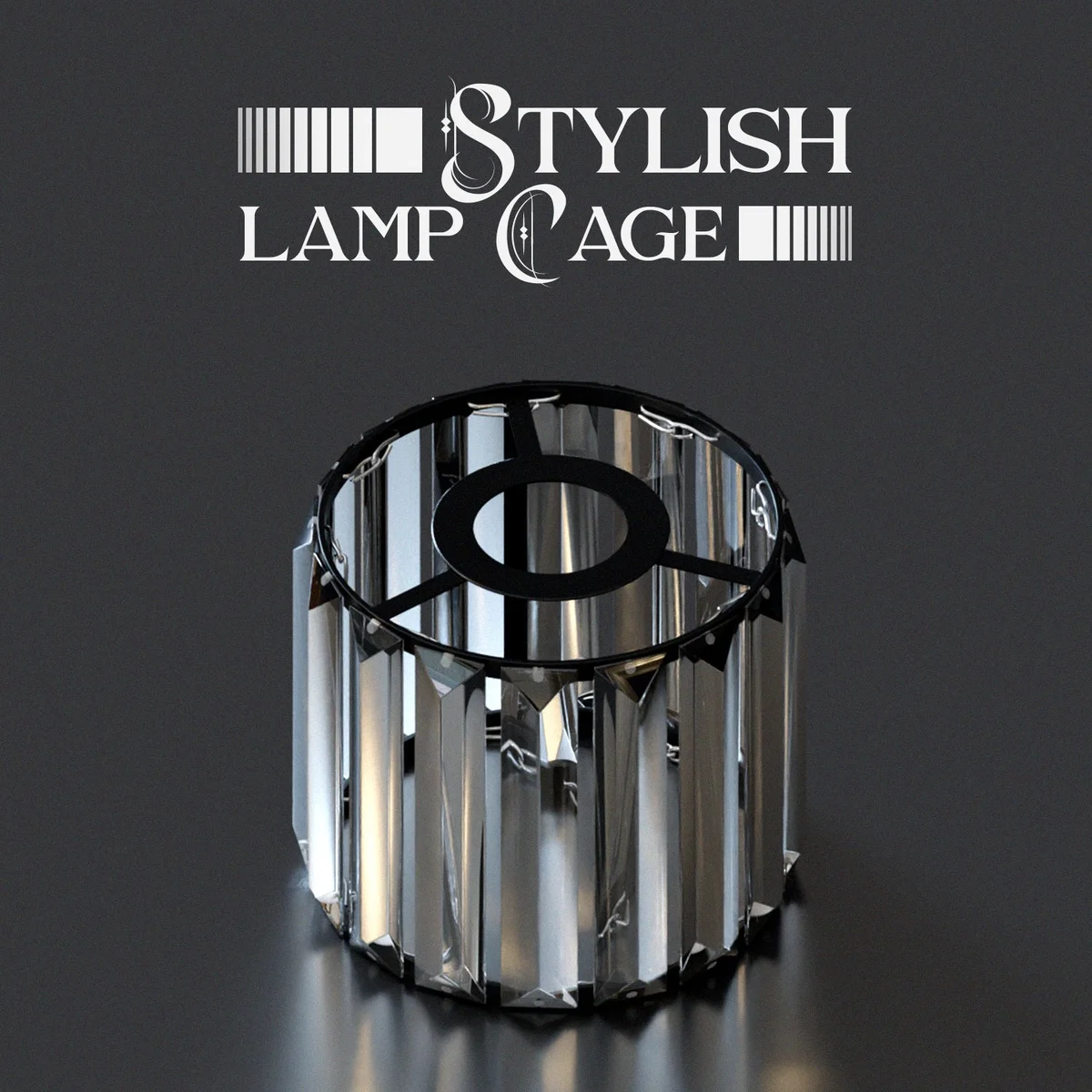 Crystal glass industrial style lampshade with chrome finish, drum shape, suitable for pendant, table, or floor lamp.