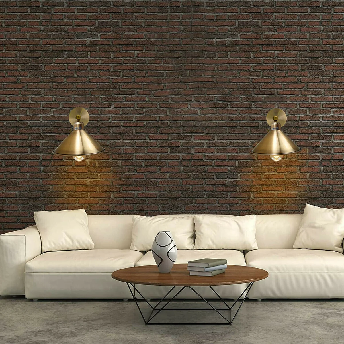 Vintage style wall light with satin nickel finish, cone shade, and adjustable 190mm long arm mounted on wall