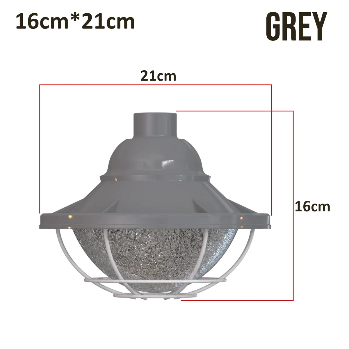 Industrial pendant light with polished metal wire cage and pipe-style frame designed for 3/4 inch conduit pipe installation