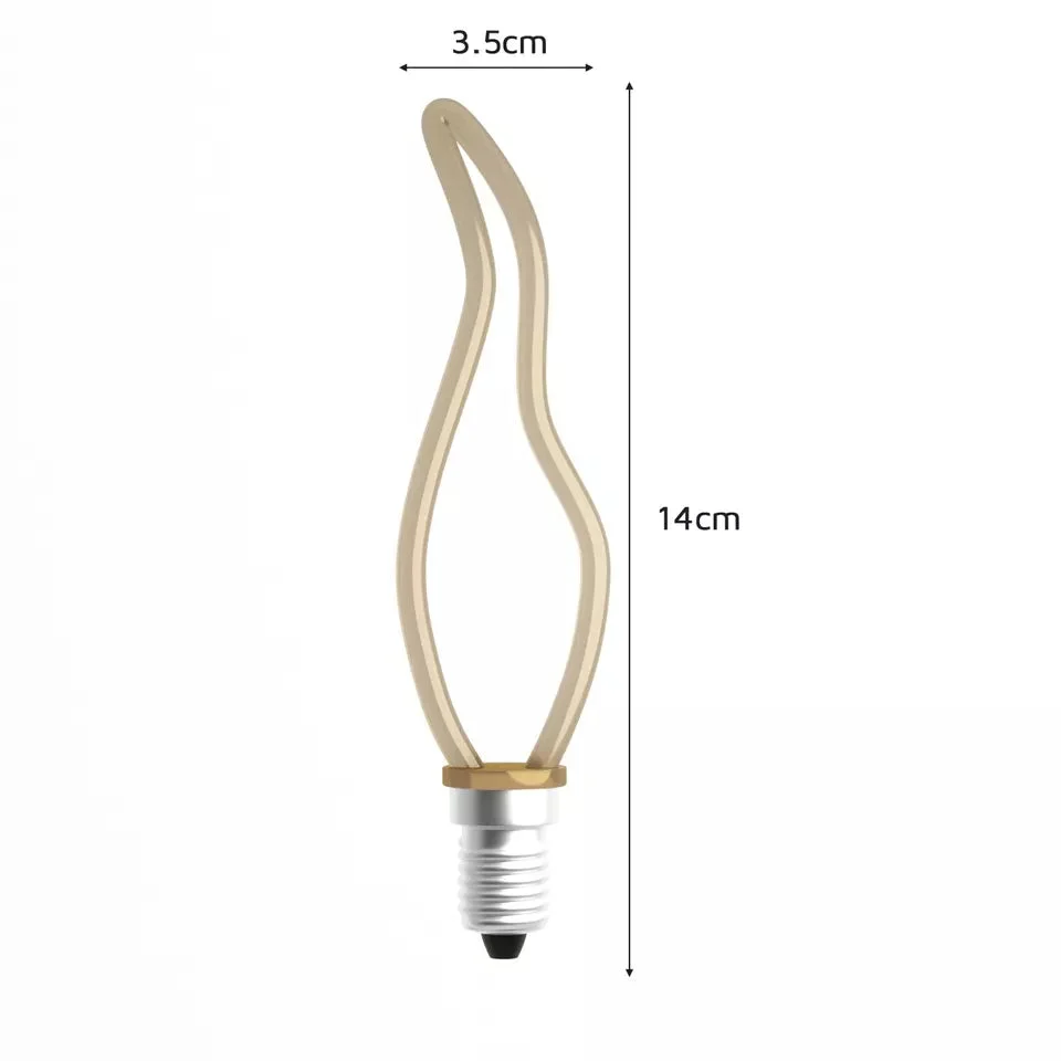 Decorative vintage-style E27 LED bulb with warm yellow filament, suitable for bars, cafes, and ambient lighting