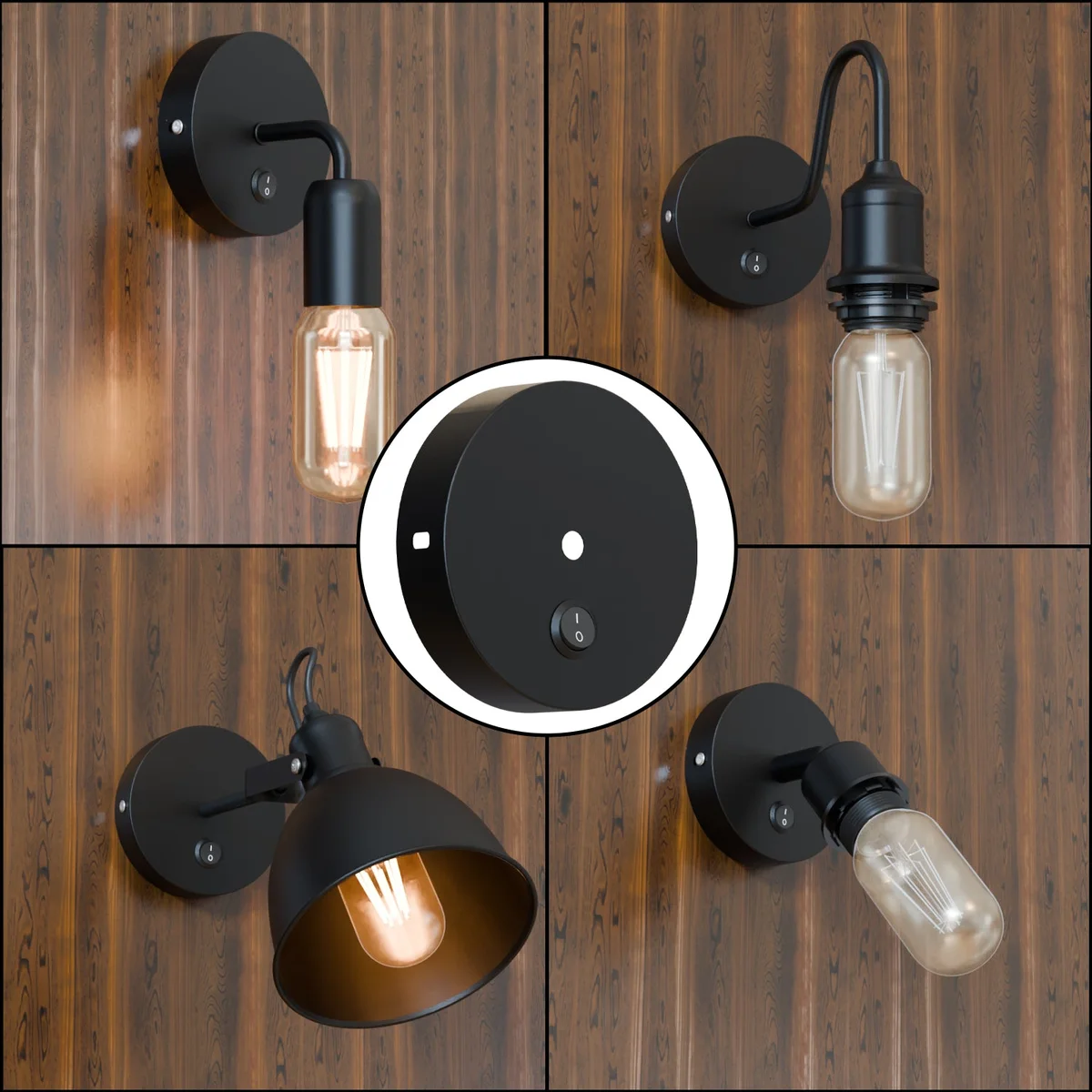 Switched ceiling rose with metal finish and integrated switch for easy on/off control in indoor lighting setups
