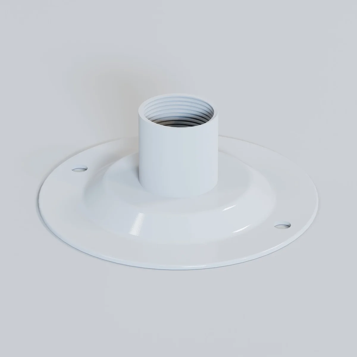 Black 20mm metal conduit fitting dome cover with corrosion-resistant finish for conduit protection and decorative use