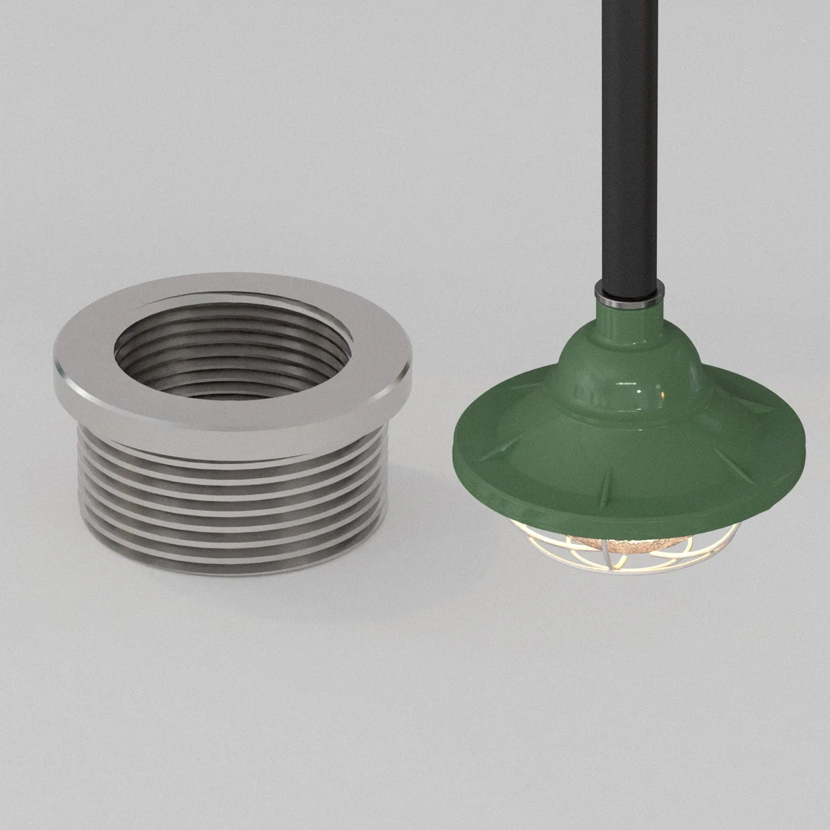Metal 20mm to 3/4 inch reducer bush converter with female 20mm and male 3/4 inch threads for pipe fitting