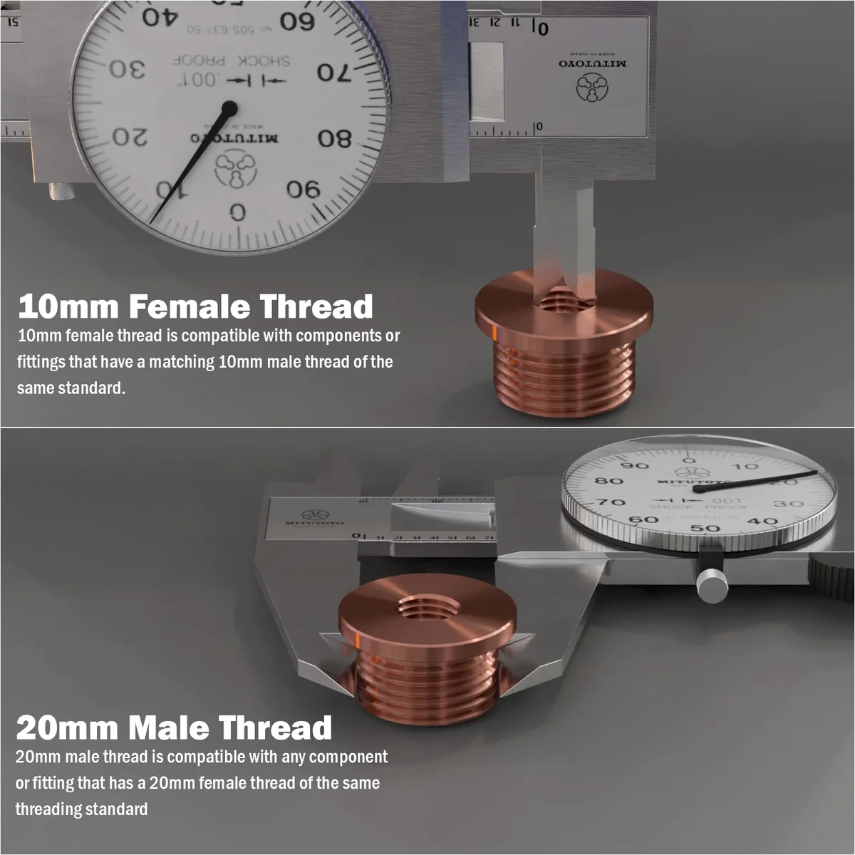 Red industrial conduit connector showing M20 male to M10 female threaded metal pipe fitting bush