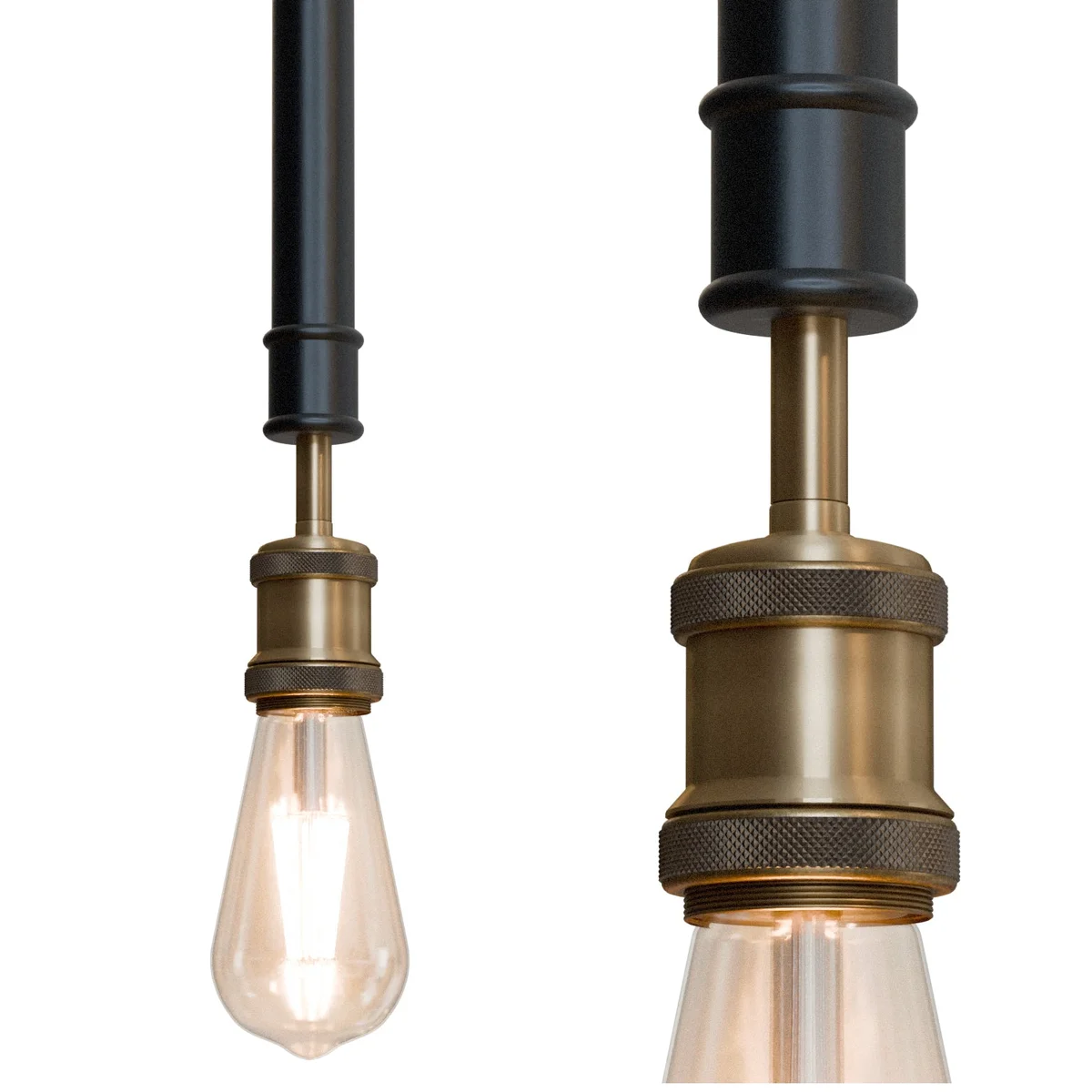 Metallic M20 to M10 female to female pipe bushing conduit connector showing threaded ends and durable finish