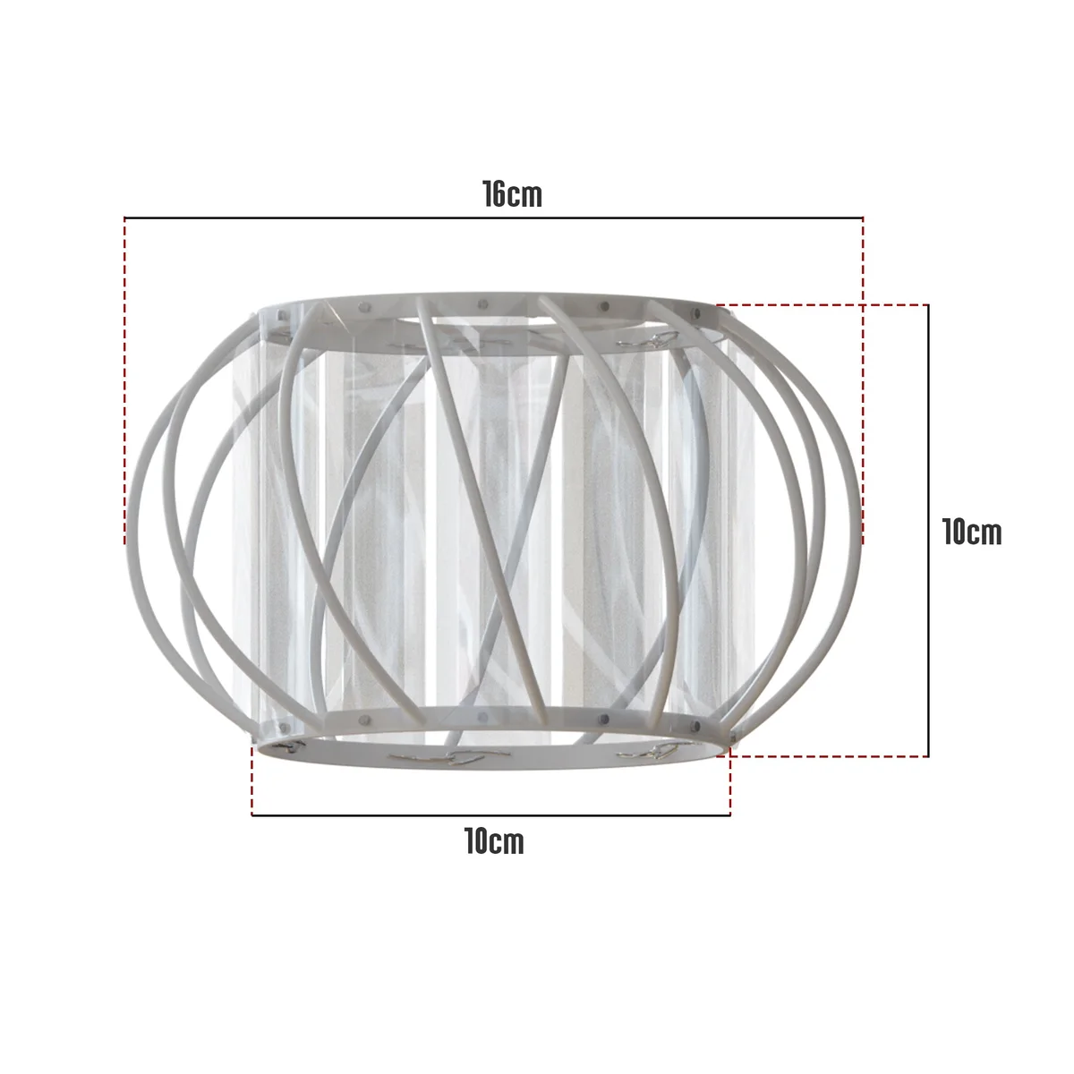 Modern crystal glass lamp cage ceiling light with metallic frame and easy fit lamp shade for stylish indoor lighting