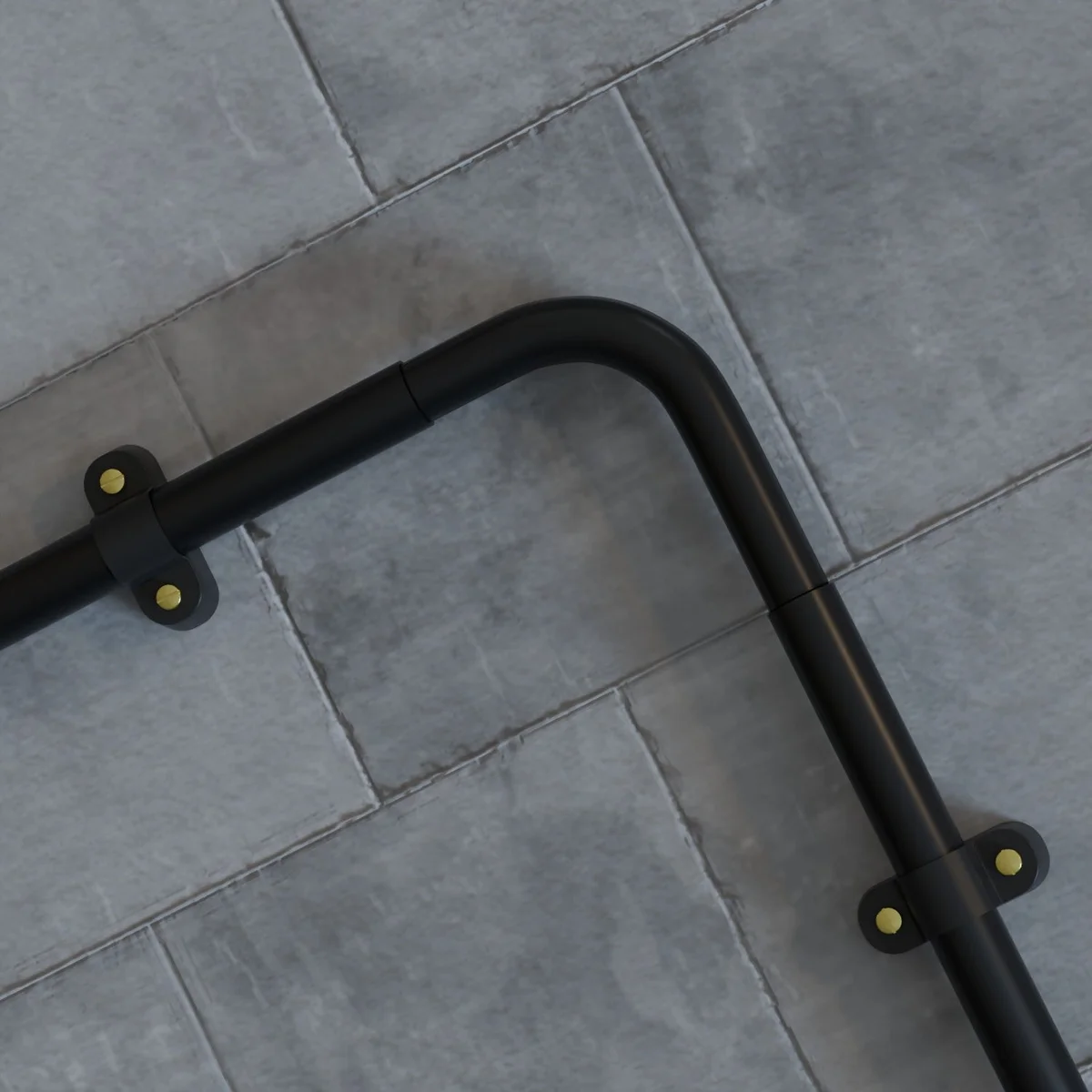 Black metal 90 degree conduit bend showing male-threaded end for secure 20mm conduit pipe connection