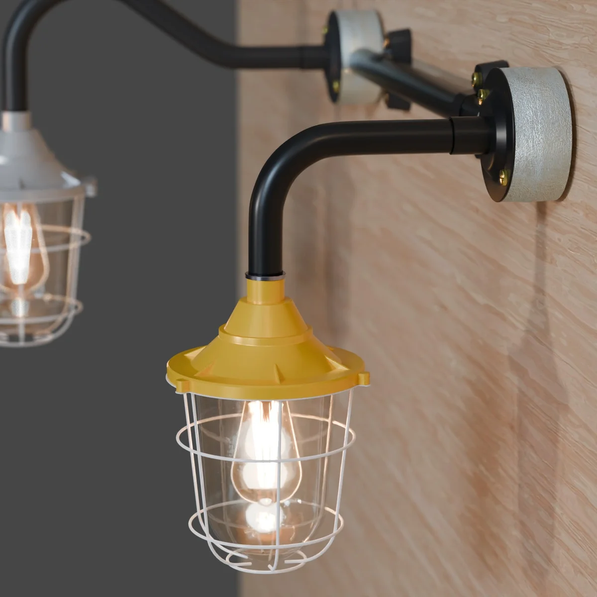 Black 20mm metal 90 degree elbow conduit fitting with male threaded conduit connection in L shape design