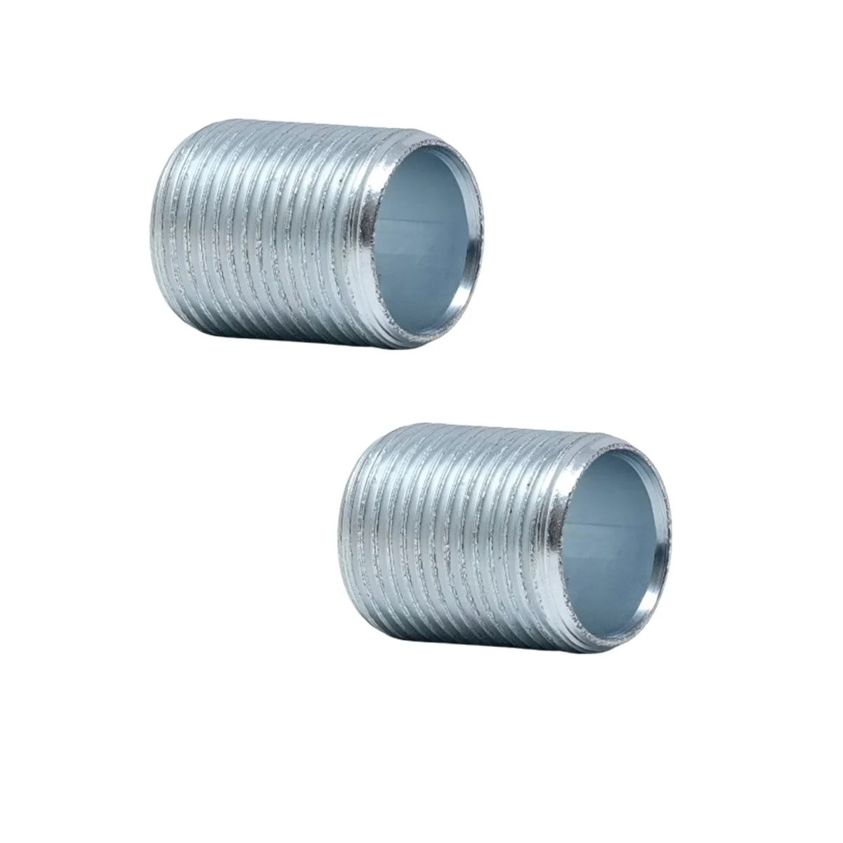 Galvanized steel conduit fitting 20mm with fully threaded cylindrical design for secure electrical connections