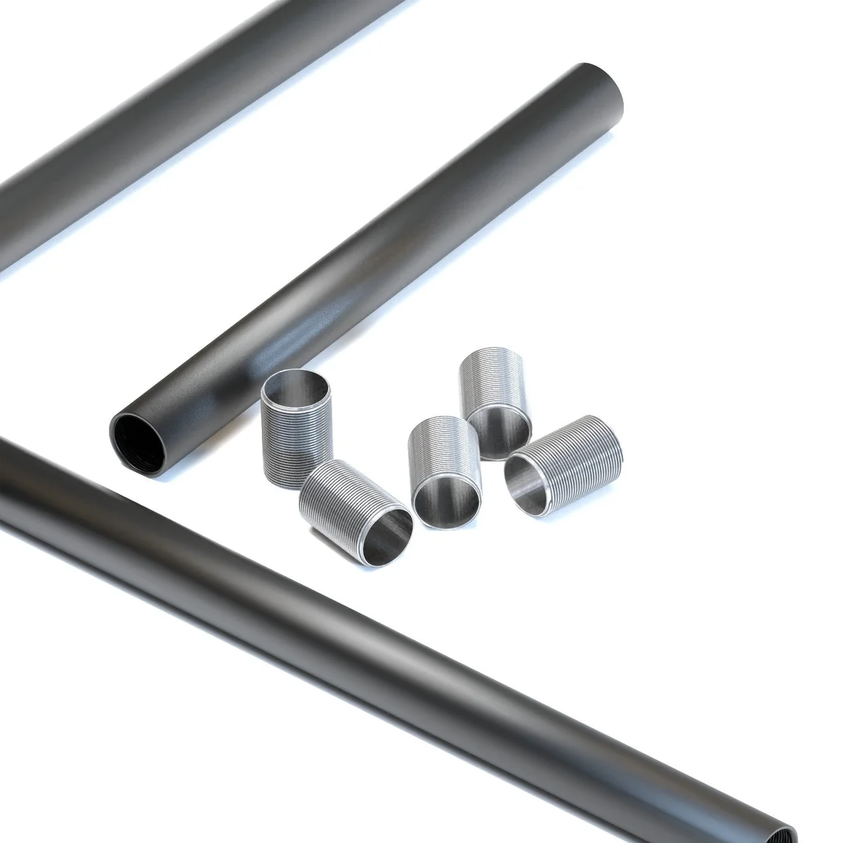 20mm conduit connector made of galvanized steel with fully threaded cylindrical design for secure fittings